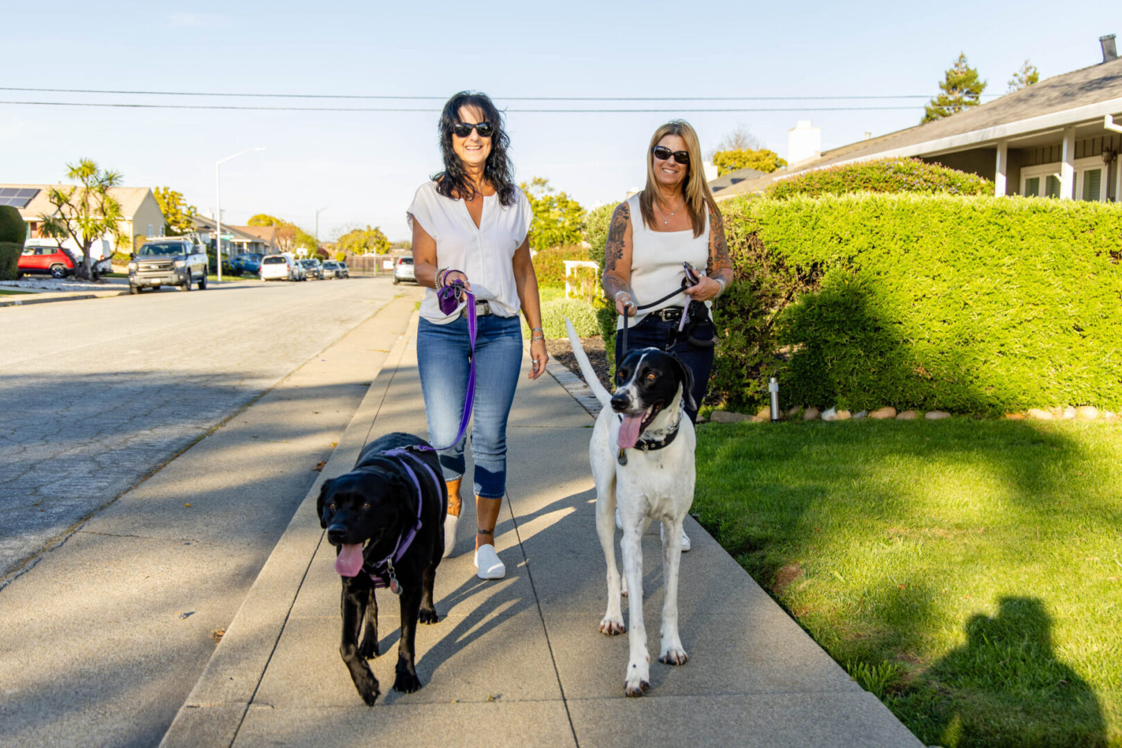 Lita & I walking the dogs 5